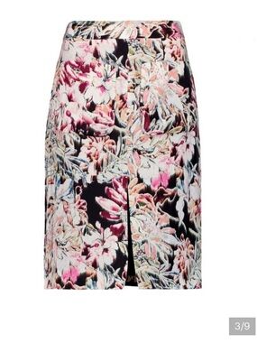 L’Agence knee length silk skirt